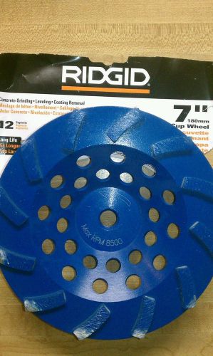 Ridgid concrete grinding blade TAW7012L1 7&#034; diamond cup wheel