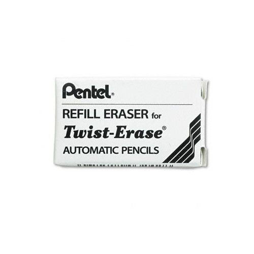Pentel of America, Ltd. Eraser Refills, E10, 3/Tube Set of 4