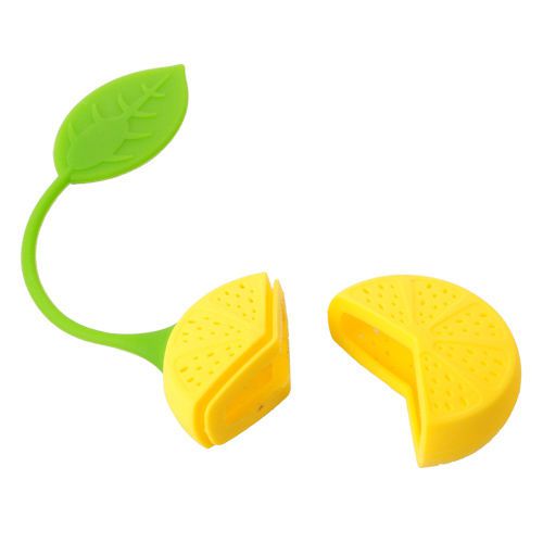 Creative Cute Home Furnishing Lemon Silicon Tea Strainers Infuser Filter Yellow