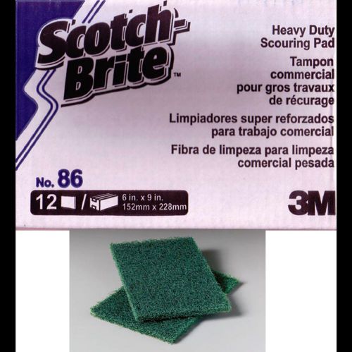 Scotch-Brite™ Heavy Duty Commercial Scouring Pad 86, 12/pack, 3M #61-5000-2592-1