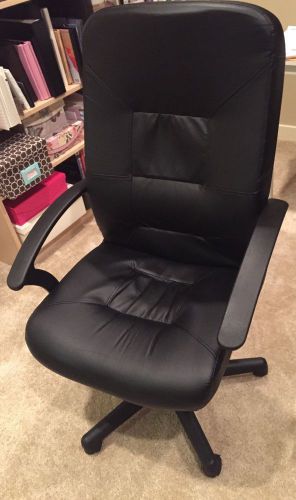 Black High Back Office PU Leather Chair
