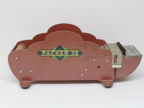 Vintage Packer 3S Wet Gum Tape Dispenser SUPERB W/6 Rolls Tape