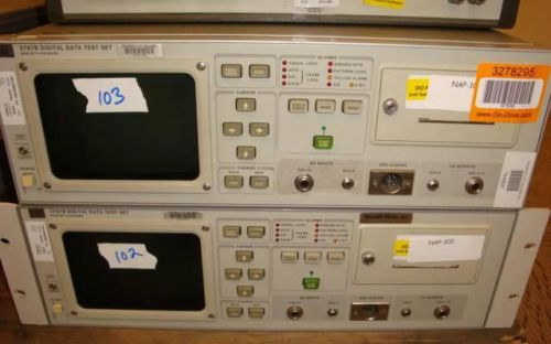 HP 3787B ; lot of (2) TWO; Digital Data Test Sets; Both w/ OPT. 001 &amp; W30