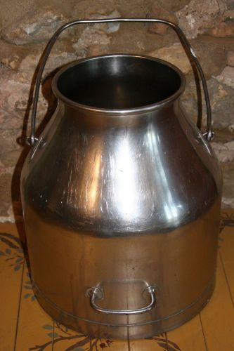 Vintage De Laval Delaval  5 gal. Stainless Steel Milk Machine Pail Bucket