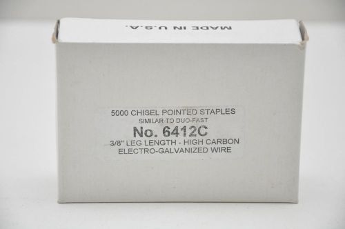 Duo-fast  6412c  3/8&#034; chisel point staple, 1 case of 20 boxes (made by zeb) for sale