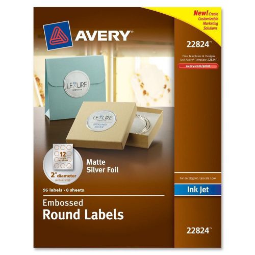 Avery Easy Peel Foil Embossed Round Labels AVE22824