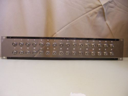 RACK MOUNT isolated BNC 32 VIDEO CHANNEL pass throug PATCH BAY cctv dvr breakout