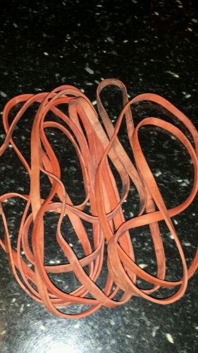 Used lot of 10 red large heavy duty rubber bands