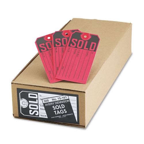 Sold Tags, Paper, 4 3/4 x 2 3/8, Red, 500/Box