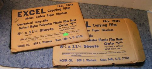 Vintage excel carbon copy film paper approx 80 sheets 8.5&#034; x 11.5&#034;