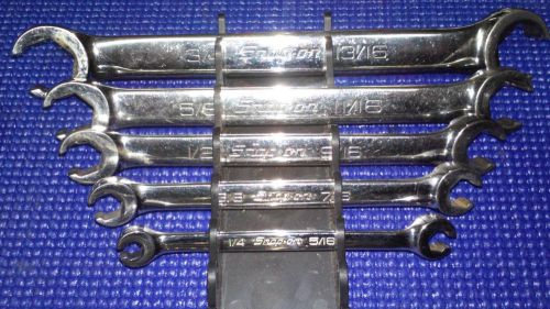 Snap-On Tools Double End Flare Nut Wrenches 5 Pieces 6-point RXFS605B