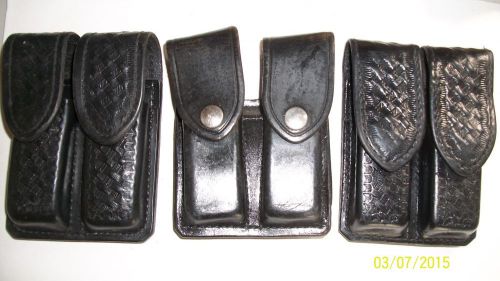 Don Hume double magazine Used  Lot of 3 Pouches 850-2 N.Y. 100-A   D416-R D407