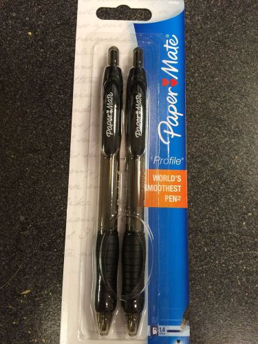 Paper Mate, Profile, World&#039;s Smoothest, Ball Point Pen Set, Black Ink Bold