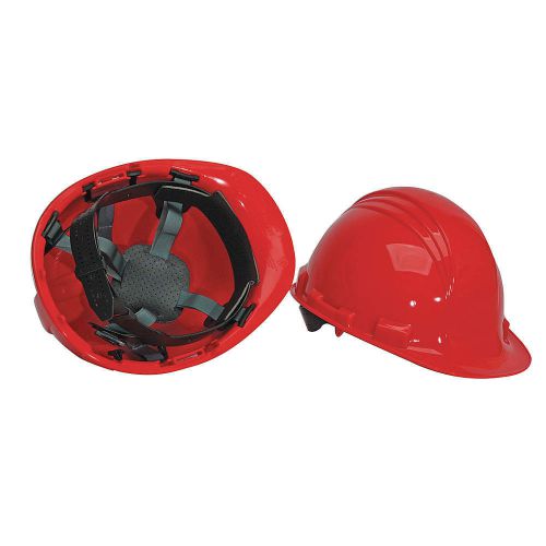 Hard Hat, FrtBrim, Slotted, 6Pinlock, Red A69150000