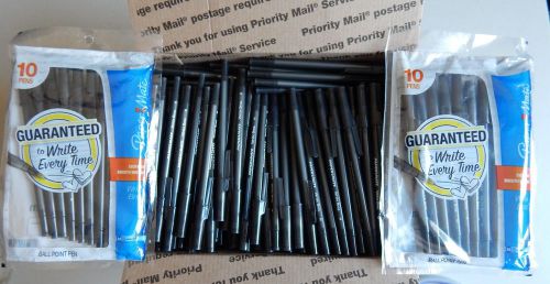 400 Paper Mate Stick Ballpoint Pen, Black Barrel, Black Ink, Medium Point