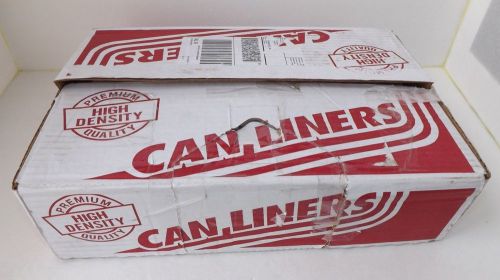High density 12 - 16 gallon waste can roll liners trash garbage bags 1000 ct for sale