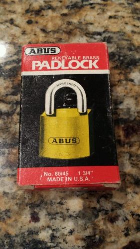 Abus Rekeyable Brass Padlocks 80/45 - Kwikset Made in USA Vintage