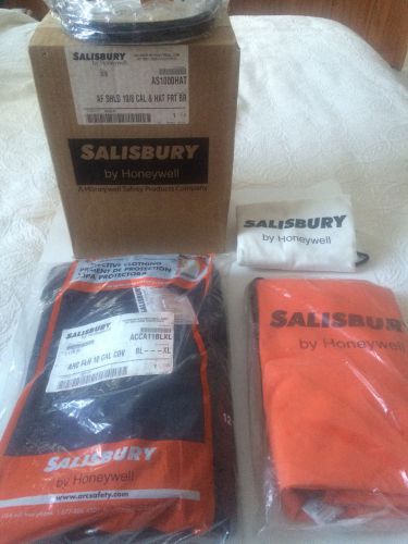 Salisbury arc flash protective clothing kit, navy blue, w/as1200 hat. 12 cal, xl for sale
