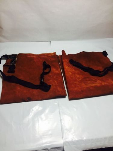 2 Steiner 92160 Welding Waist Aprons 100% Cowhide Leather 24&#034; x 24&#034; Pre Owned