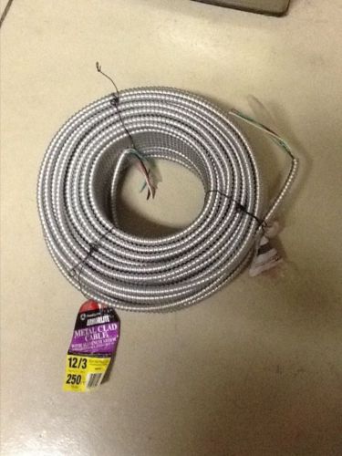 NEW 250 FEET ROLL 12/3 MC CABLE WITH GROUND WIRE