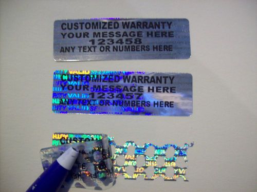 5000 CUSTOMIZED  Hologram Security Warranty Protection SVAG Label Sticker Seals