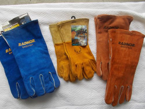 RADNOR WELDING GLOVES FOR STICK/MIG/TIG (6 pair)