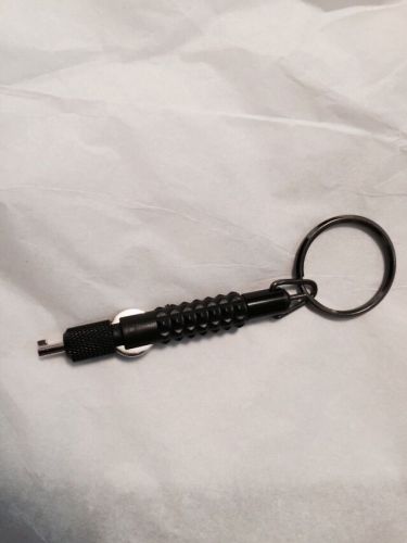 Black 3&#034; Swivel Handcuff Key With Split Ring