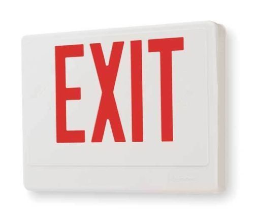 New in Box LITHONIA LHQM S W 3 R HO R0 Exit Sign RED LED 120 / 277 volt