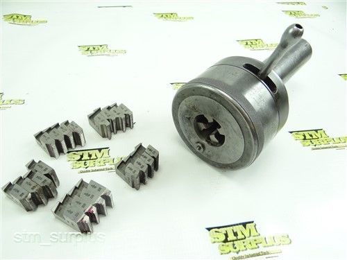 J &amp; L DIE HEAD SIZE 2-H W/ 5 SETS OF CHASERS 1-1/2&#034; SHANK JONES &amp; LAMPSON
