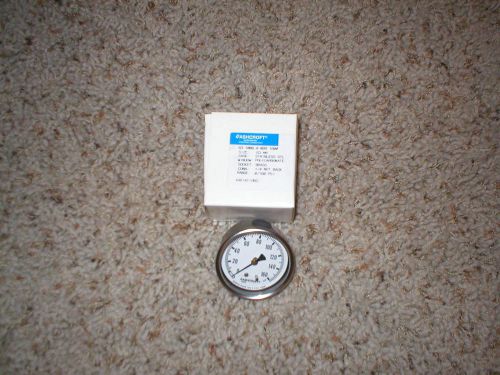 NEW IN BOX, ASHCROFT 0-160 PSI PRESSURE GAUGE WITH 2 1/2&#034; FACE