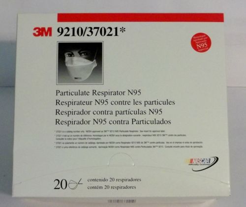 Box of 20 3M N95  PARTICULATE RESPIRATORS 9210/37021  NEW
