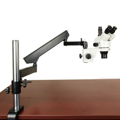 2-45X Zoom Stereo Microscope+Articulating Stand+0.3X Barlow Large Field of View