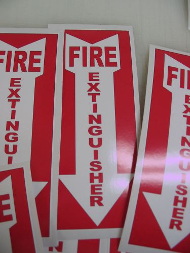 5 ARROW FIRE EXTINGUISHER Sticker Decals Inspection or Hose Alarm Smoke FDC