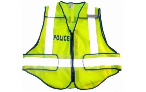 Carolina Safety Sport Zip N Rip Adjustable 2X-4X Police Bright Reflective Vest