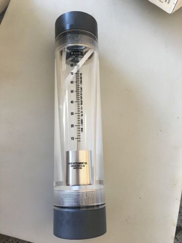 King Series 7200 In-line Rotameter(flowmeter) 80-GPM-2&#034;-FNPT-PVC Connections