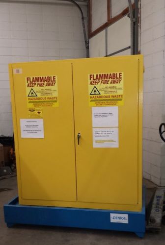Eagle haz1955 flammable storage cabinet, one shelf, containment sump &amp; tools!!! for sale