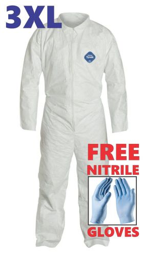 XXXL White Tyvek Protective Coveralls Painter Bunny Suit Hazmat Prepper Chemical