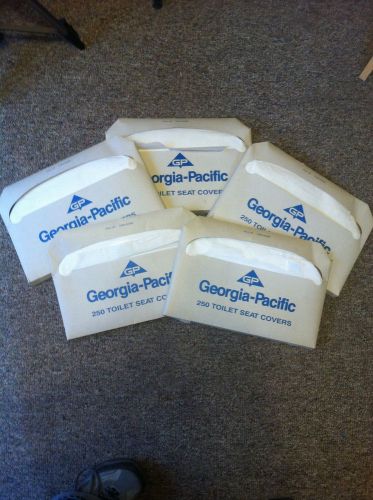 Toilet Seat Covers Lot of 5 packages of Georgia Pacific with 250/each