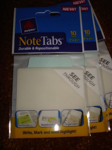 AVERY NOTE TABS 1O PACK LOT OF 3 ITEM 16323