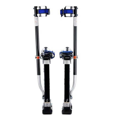 24 In to 40 In. Height Black/Silver Lightweight Drywall Painting Cleaning Stilts