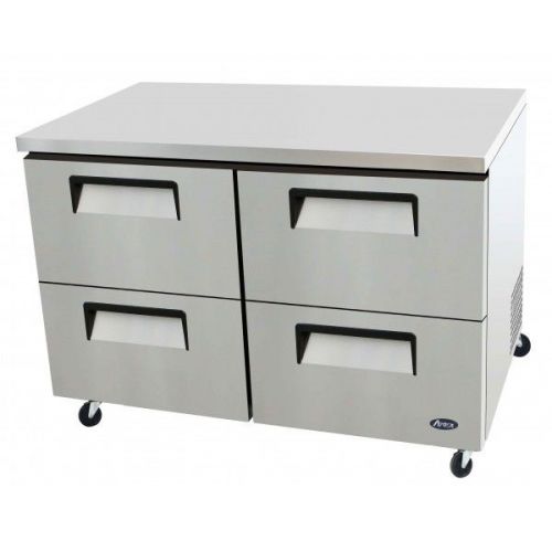 ATOSA USA MGF8417 STAINLESS STEEL UNDERCOUNTER 48&#034; 4 DRAWER REFRIGERATOR