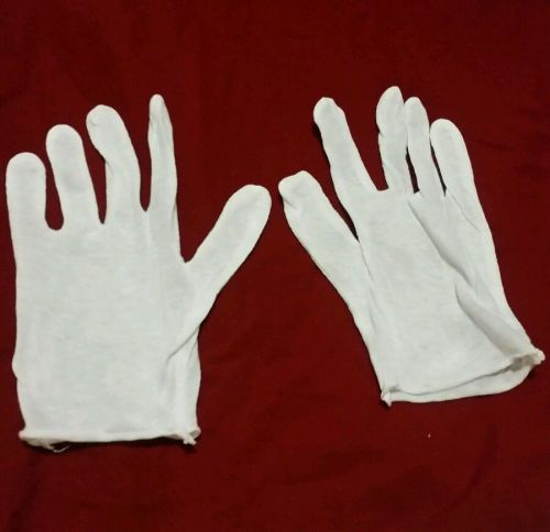 2 Dozen Pair Industrial Work Gloves 100% Cotton White