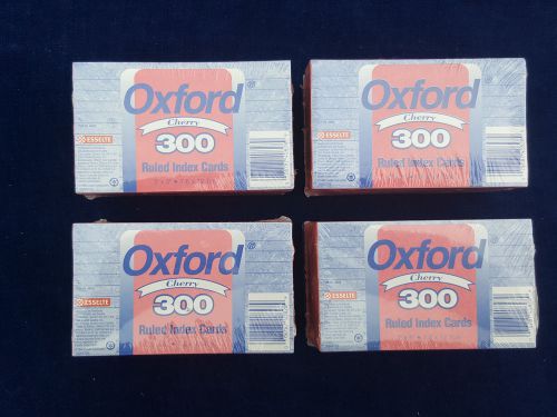 lot of 1200 3 by 5 lined index cards in cherry pink