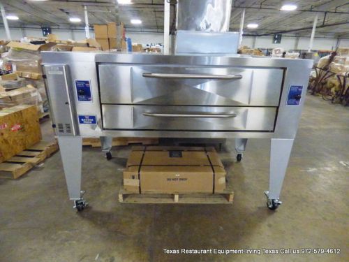 Bakers Pride Gas Pizza Deck Oven with new Stones  Y-600 with legs on wheels