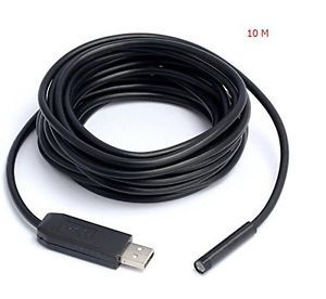 YUMQUA 10M USB Cable Video Snake Pipe Inspection Tube Waterproof 6 LED Plumb