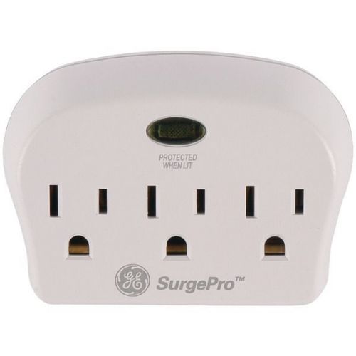 GE 14704 In-Wall Surge Protector Wall Tap w/3 Outlets