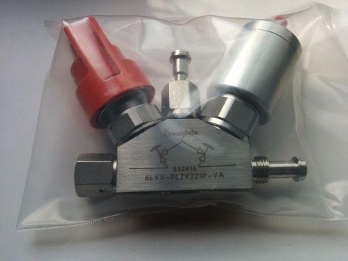 Swagelok VCR manual/pneumatic 3-way valve, 6LVV-PL2V221P-VA
