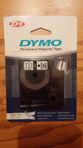 Dymo Permanent High Performance D1 12mm Tape, Black on White #16955