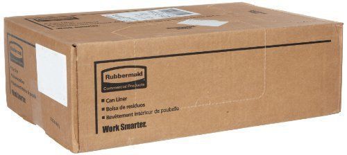 Rubbermaid Commercial Tuffmade Polyliner Bags, 56 Gallons, 2 milliliters, 43 x