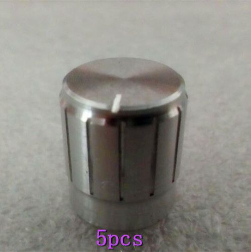 5pcs 15*17mm Silver Volume Control Rotary Knobs Knurled Shaft Potentiometer